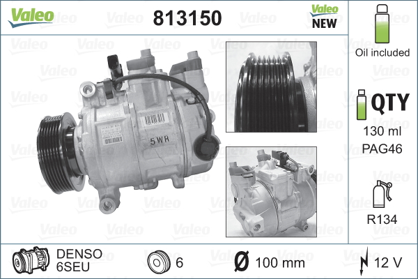 Kompressori, ilmastointilaite  art. 813150