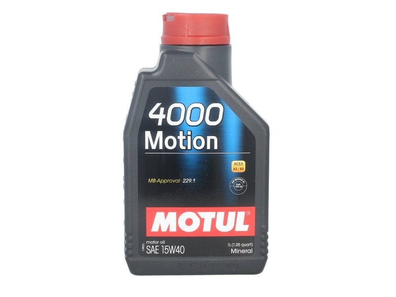 Moottoriöljyt Moottoriöljy MOTUL 4000 MOTION 15W-40 A3/B4 1L  art. 102815