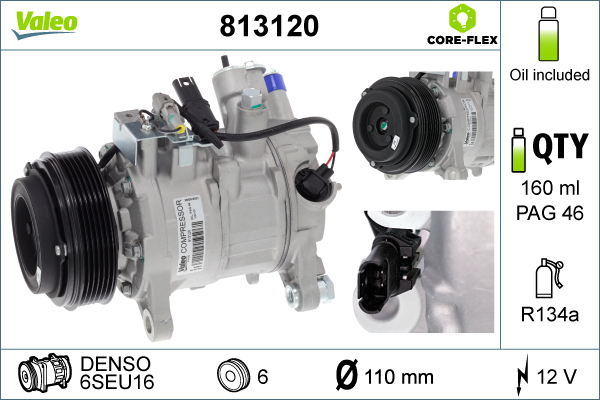 Kompressori, ilmastointilaite  art. 813120