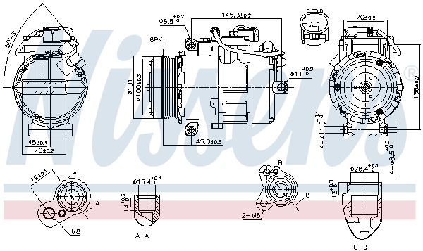 Kompressori, ilmastointilaite  art. 890012