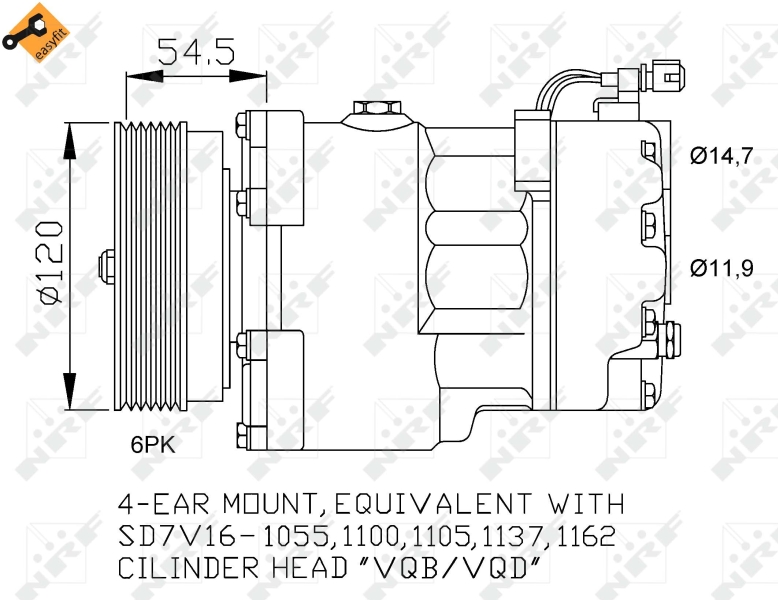 Kompressori, ilmastointilaite  art. 32033