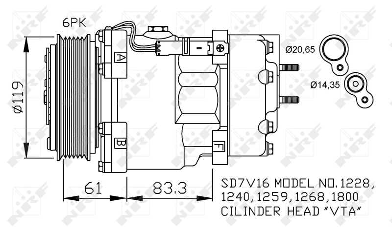 Kompressori, ilmastointilaite  art. 32198