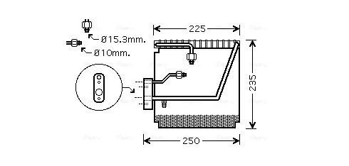 Höyrystin, ilmastointilaite (210x225)  art. HDV198