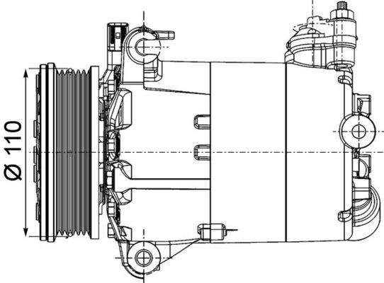 Kompressori, ilmastointilaite  art. ACP1357000P