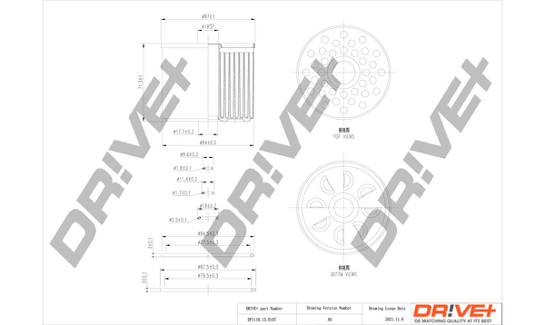 Polttoainesuodatin (Taka-akseli)  art. DP1110130107